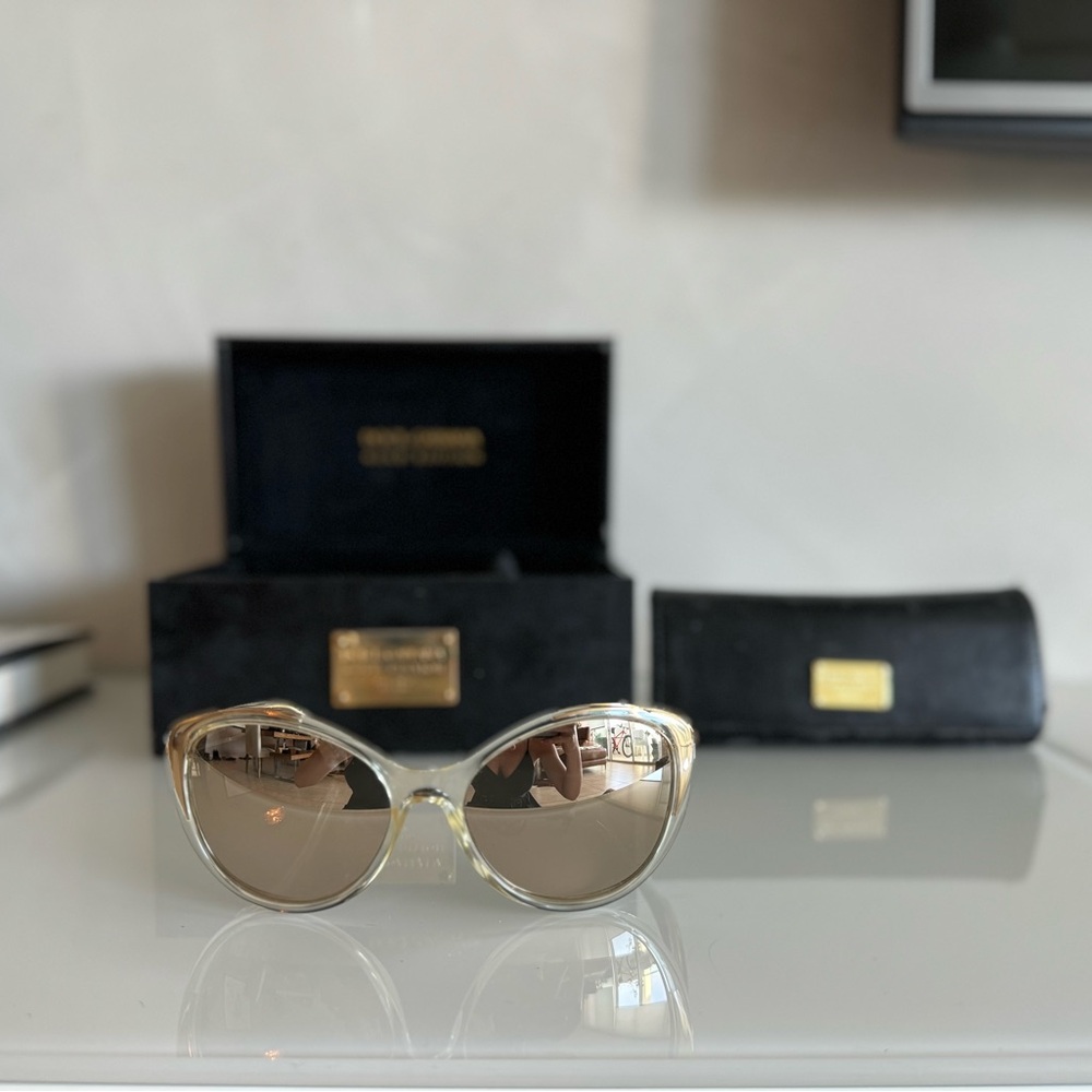Dolce Gabbana 18k gold plated sunglasses
